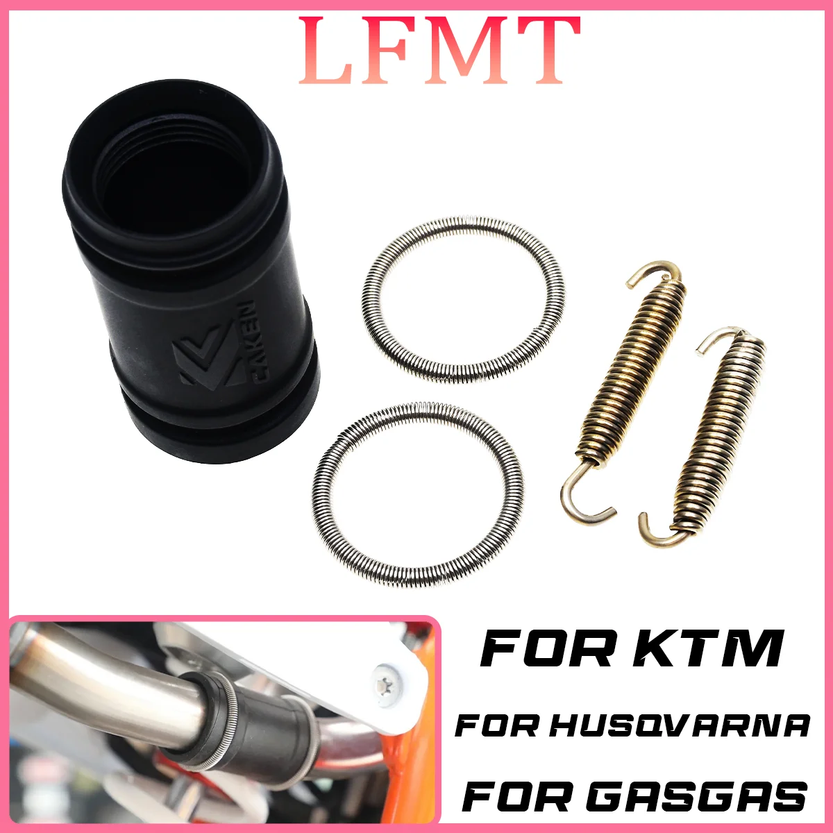 

Exhaust Pipe Tailpipe Seal Ring Spring Exhaust Coupling Kit For Husqvarna GASGAS For KTM 250 300 SX XC EXC XCW TPI 2017-2023