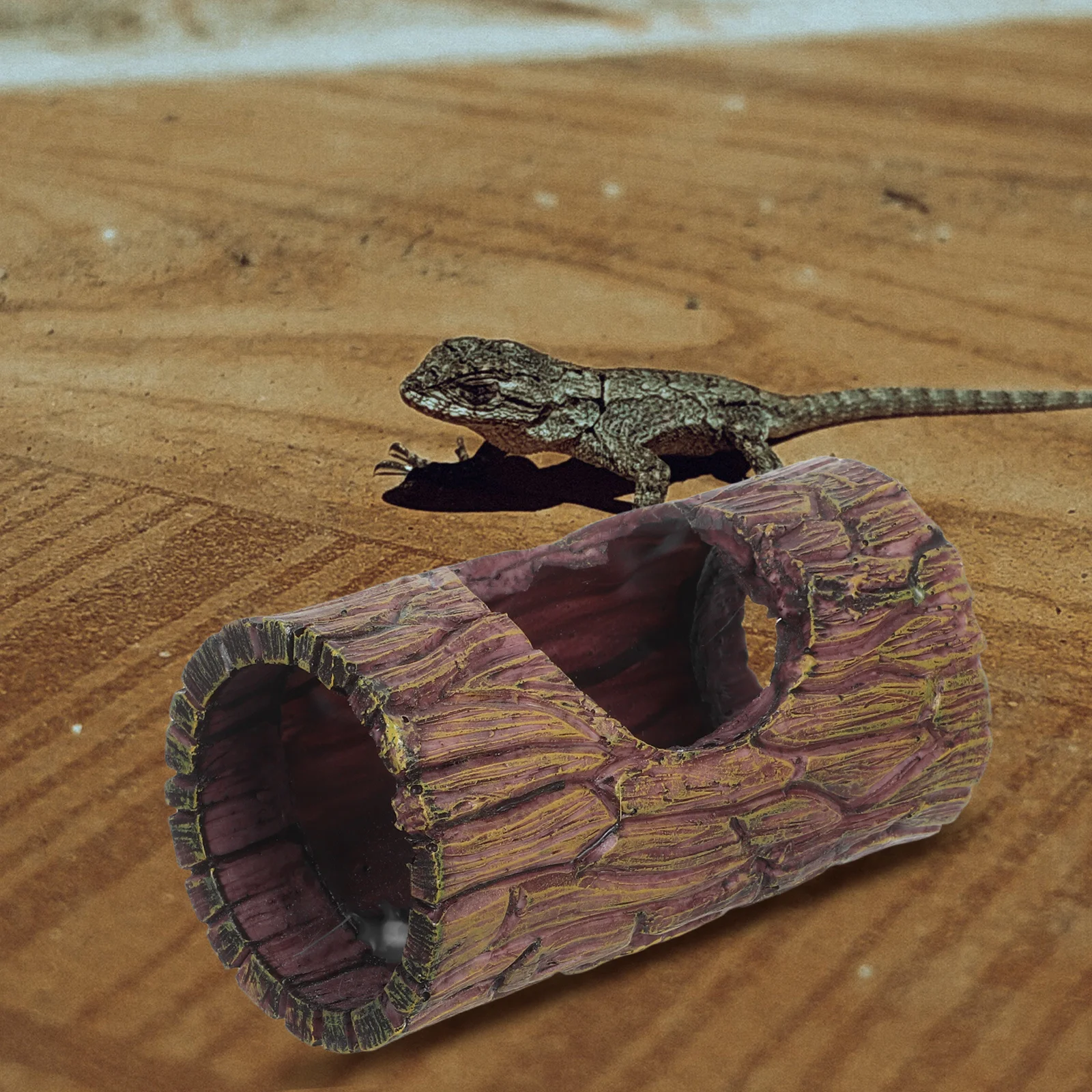 نابض بالحياة أبو بريص الراتنج مخبأ النباح سجل شجرة الكهف شفط كأس الزواحف إخفاء الكهف للبرمائية الموئل ديكور الزواحف النباح إخفاء