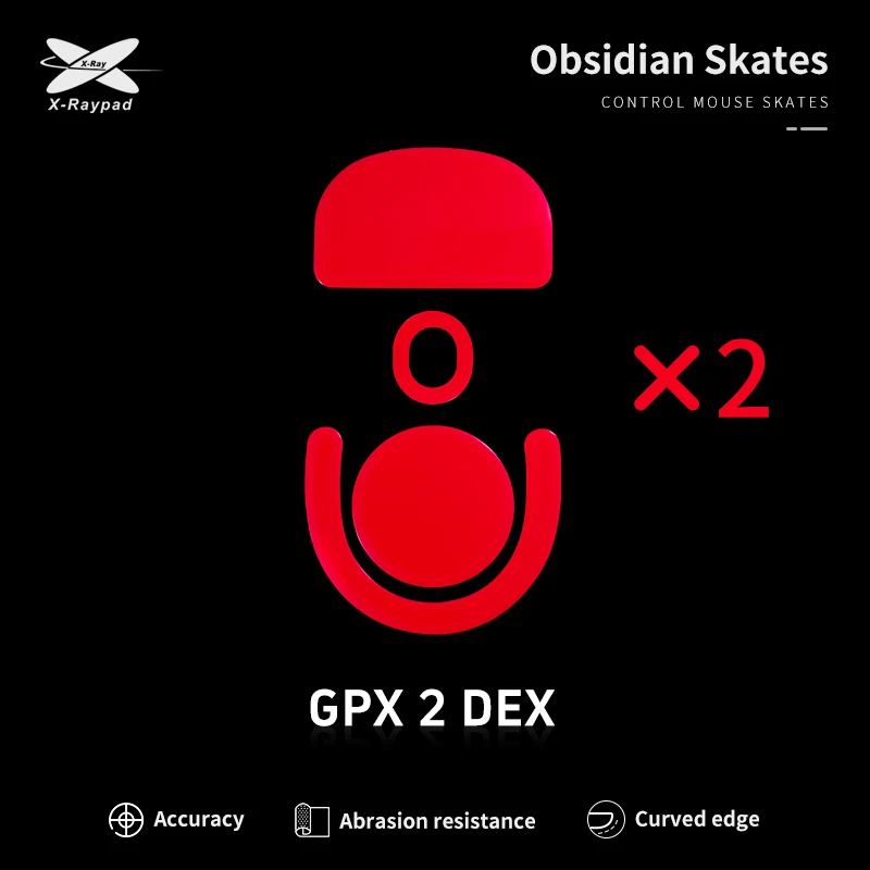 X-Raypad Obsidian Control Mouse Skates For G PRO X SUPERLIGHT 2 DEX