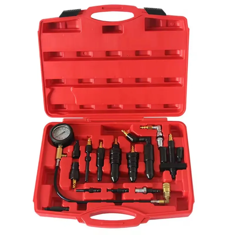 

13-Pieces Diesel Engine Compression Gauge Tester Cylinder Pressure Test Set Kit 0-1000PSI 0-70BAR
