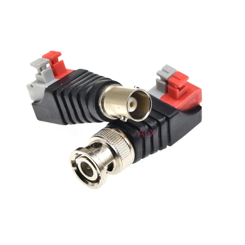 2/5/10PCS Q9 Plug 75-5 Press BNC Connector Analog Surveillance Camera Welding-free Bnc Video Cable Copper Core Interface