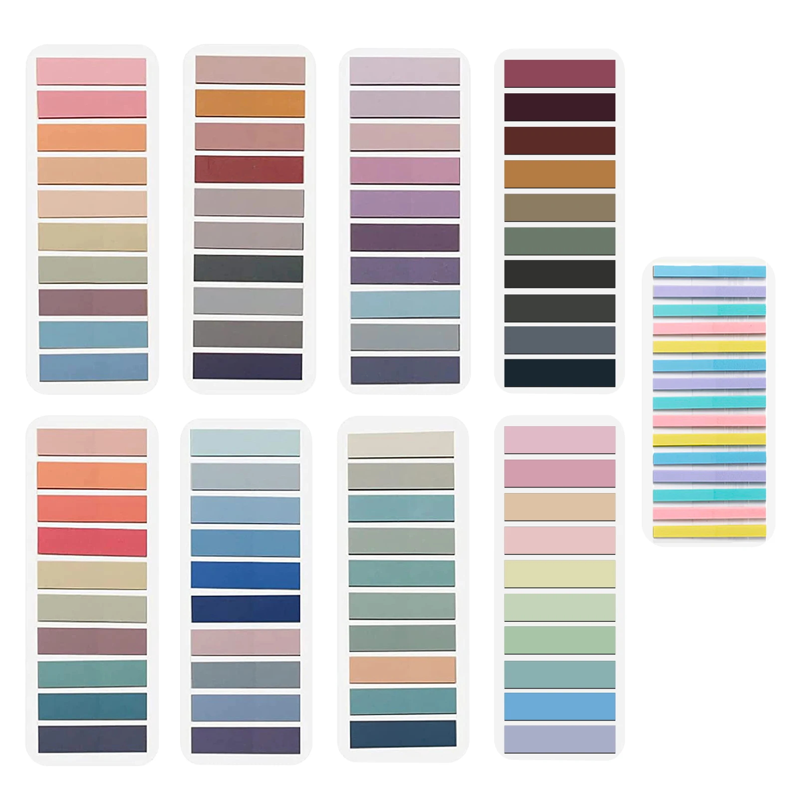 1900pcs Page Markers Index Tabs Bookmark Transparent Sticky Classify Files For Books Waterproof Notes Strip Students Flags