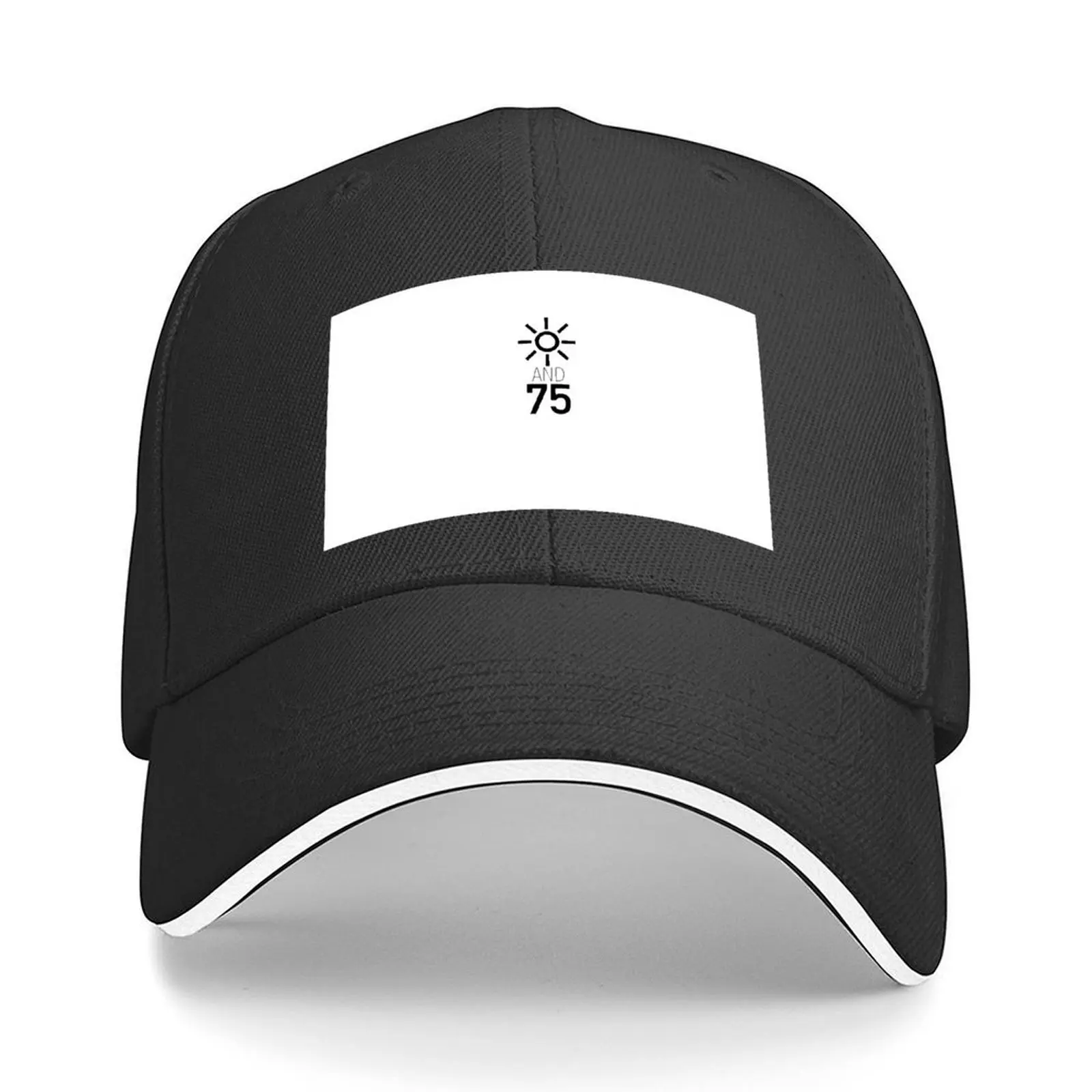 

Sunny and 75 Baseball Cap sun hat fishing caps man Beach Outing Rave Trucker Hats For Men Women's
