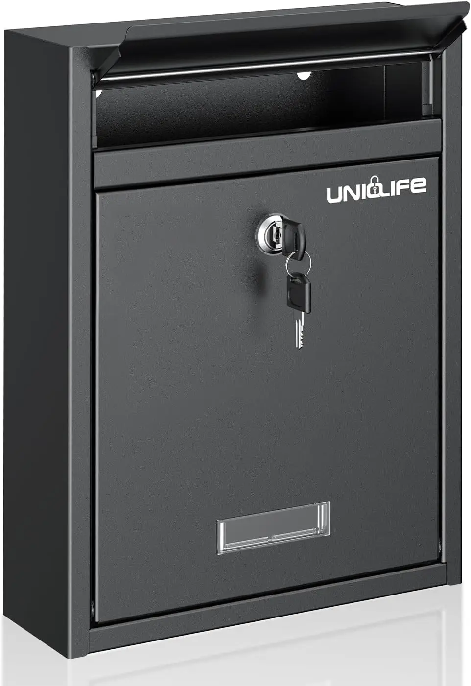 

Настенный почтовый ящик Uniclife для улицы, запираемый почтовый ящик, большой почтовый ящик с ключевым замком, безопасный почтовый ящик для дома, сейф для ключей