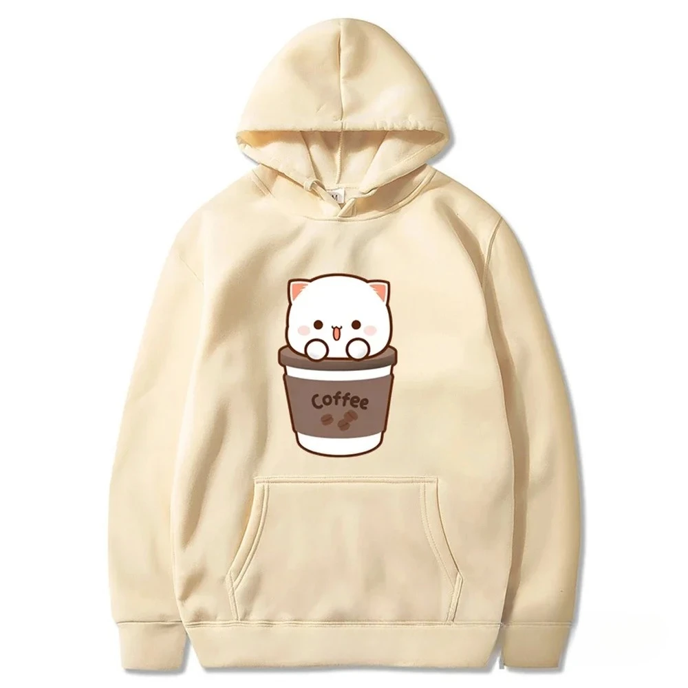 2025 Fun A Black Cat Eating Fish Felpa con cappuccio da donna Harajuku Felpa moda Streetwear Autunno Inverno Felpe con cappuccio da donna calde