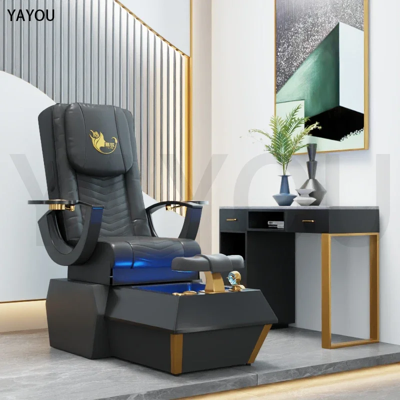 Luxury Black Massage Pedicure Chair Luxury Pedicure Spa For Nail Salon Beauty Furniture Back Massage Chair