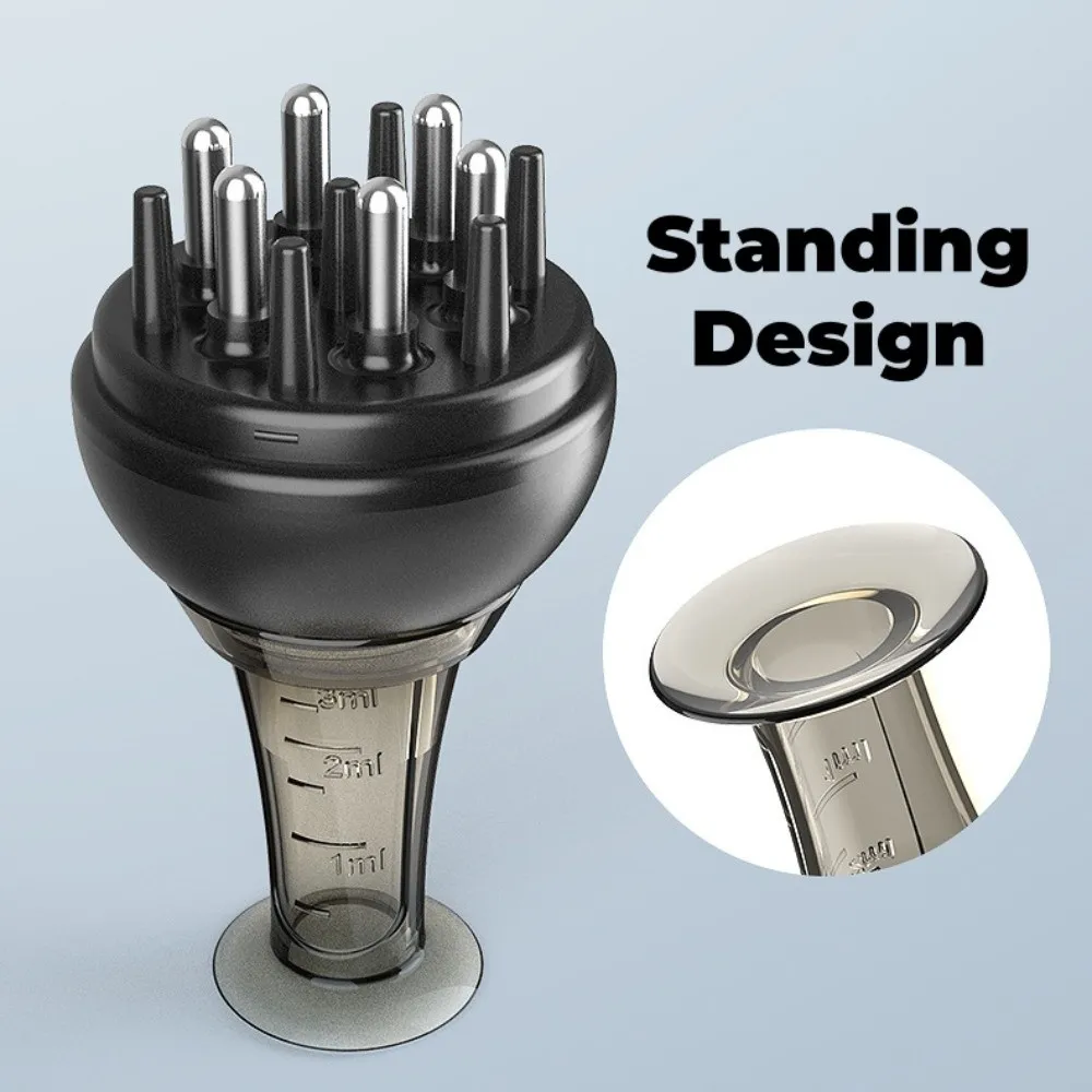 

Расческа-аппликатор для кожи головы с роликовым механизмом, точная дозировка, многоразовая, профессиональная, для нанесения жидкости, гигиеничная, с функцией заправки жидкостью