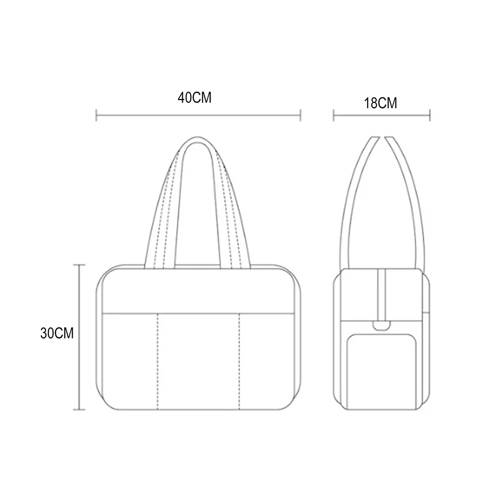 Mala de viagem de grande capacidade, Separação seca e úmida, Sacola macia para viagem de negócios, Moda monocromática