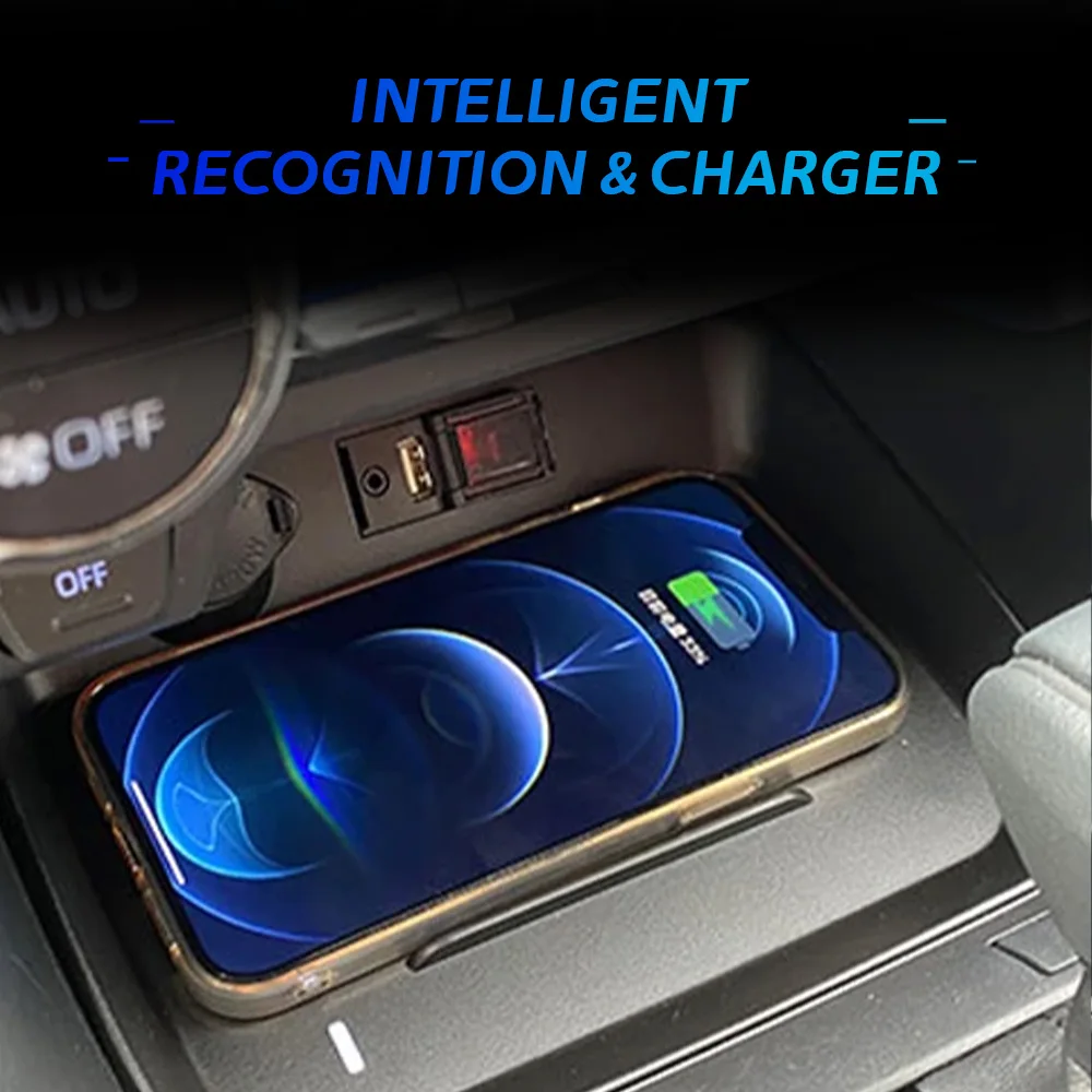 For Toyota Rav4 15W Wireless Charger Car Phone Holder Pad Fast Charging Car Modification Parts Accessory for 2019-2024 Models