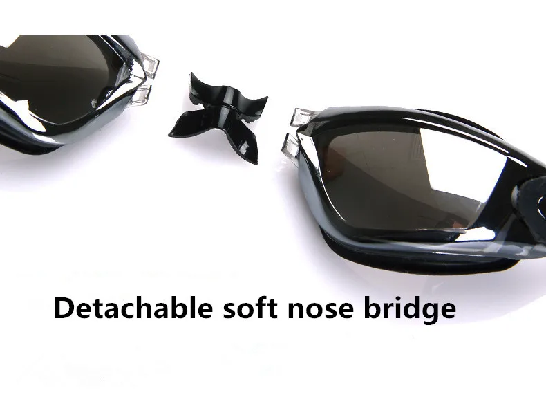 Schwimmbrille für Erwachsene, Poolbrille, Antibeschlag, für Männer und Frauen, UV-Schutz, optische wasserdichte Schwimmbrille mit Ohrstöpseln – Detail 17
