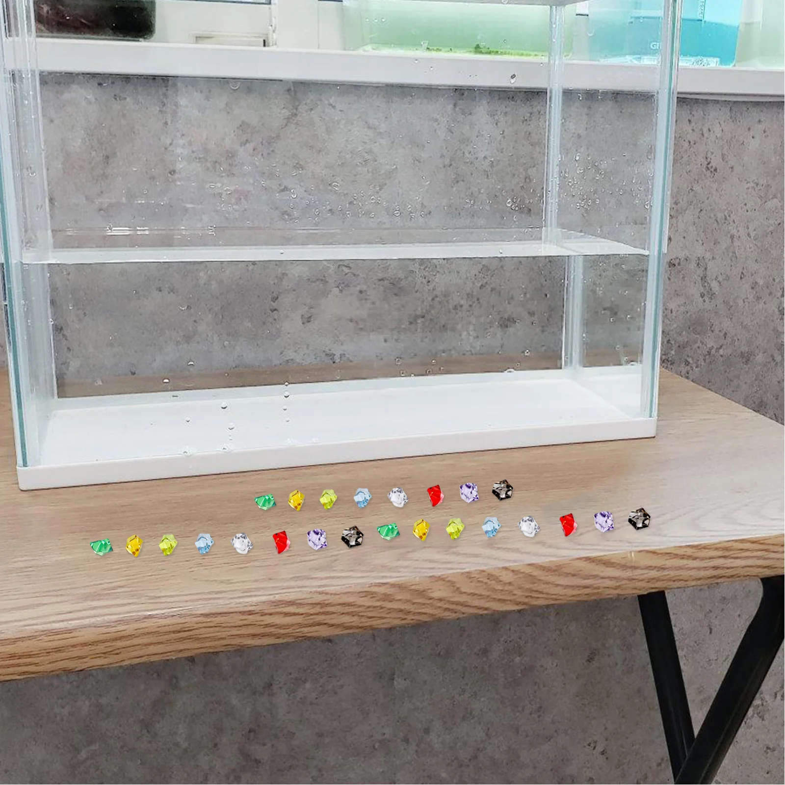 200 stuks decoratieve vaasvullers transparant veelkleurig faux ijsblokjes acryl edelstenen voor tafelstrooiers middelpunt bruiloftsfeest