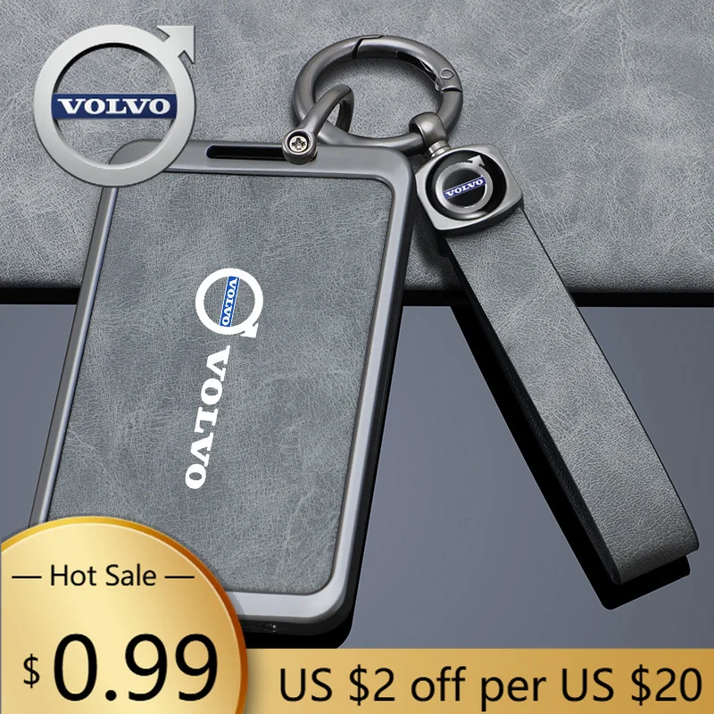 

Hub Caps Car Leather Smart NFC Card Key Case Cover Shell Holder Keychain Bag For Volvo EM90 EX30 2024 Polestar Key Protection Ac