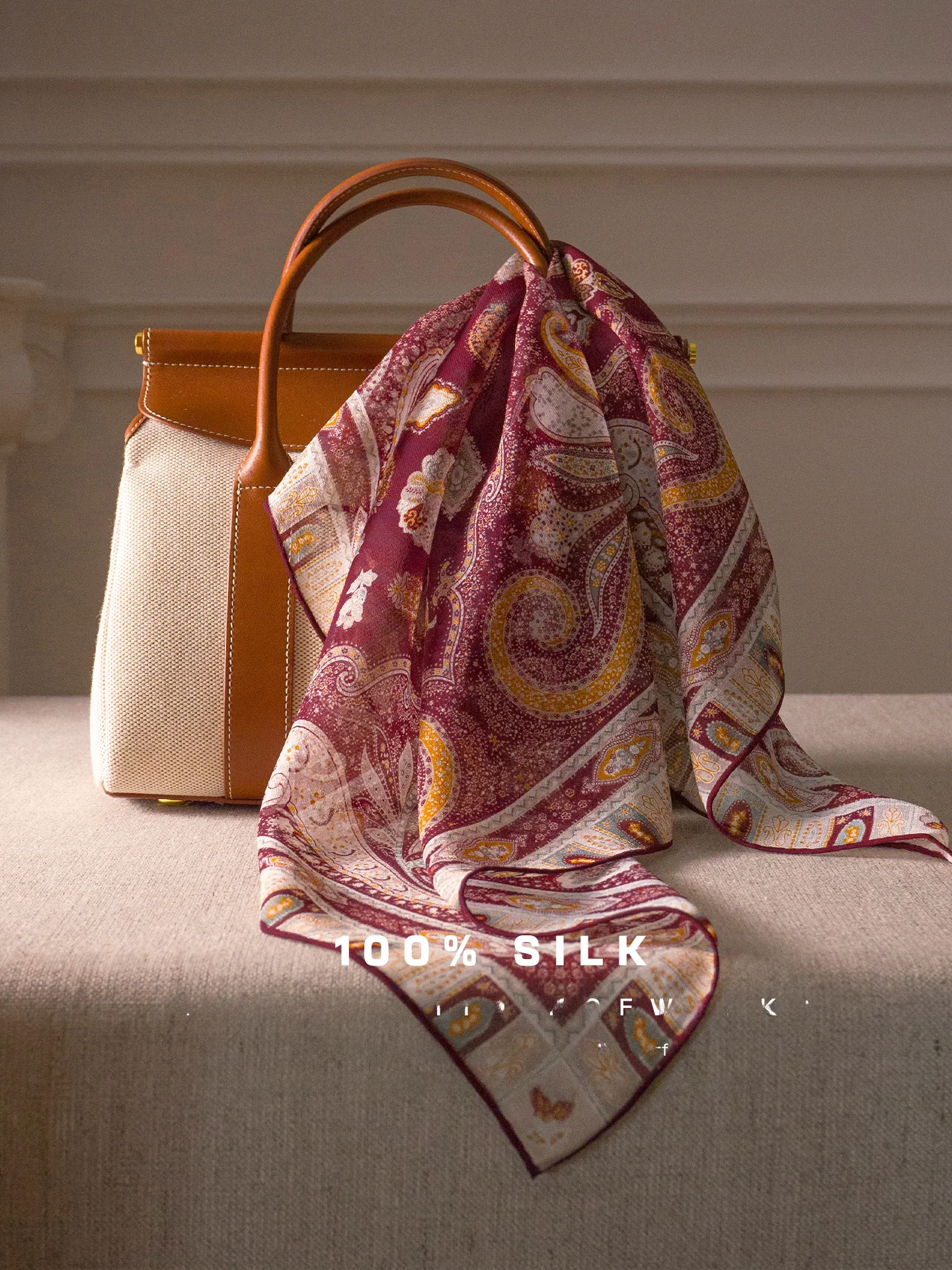 シルクスカーフ-レディース-薄手-新作-秋-おしゃれ-ヴィンテージ風-スクエアスカーフ-ネックタイ-高級感-xun-xiangブランド