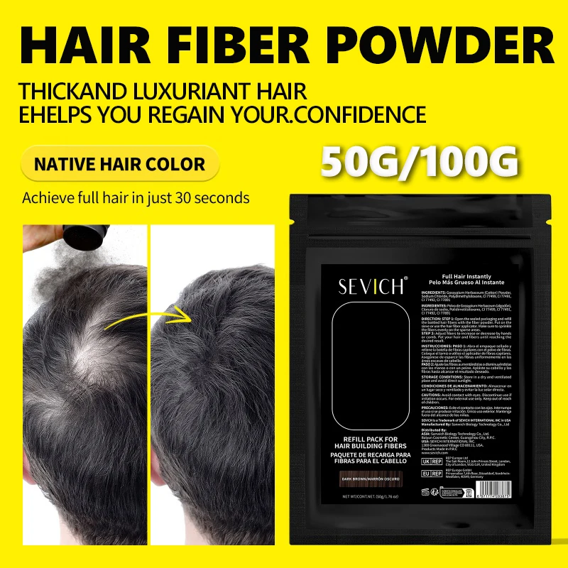 Hair Building Fiber Natural Keratin Hair Fibers Regrowth Powders Styling Hair Loss Fiber Hairline Optimizer Spray Hair Growth