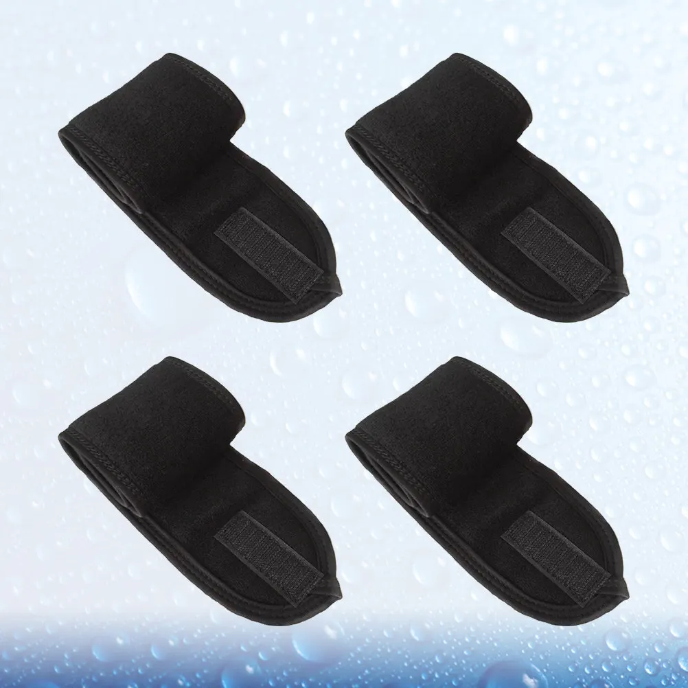 

4Pcs Makeup Headwrap Facial Headbands Reusable Washable for Spa Bathing Hiking Black Hair Hoops Accessories