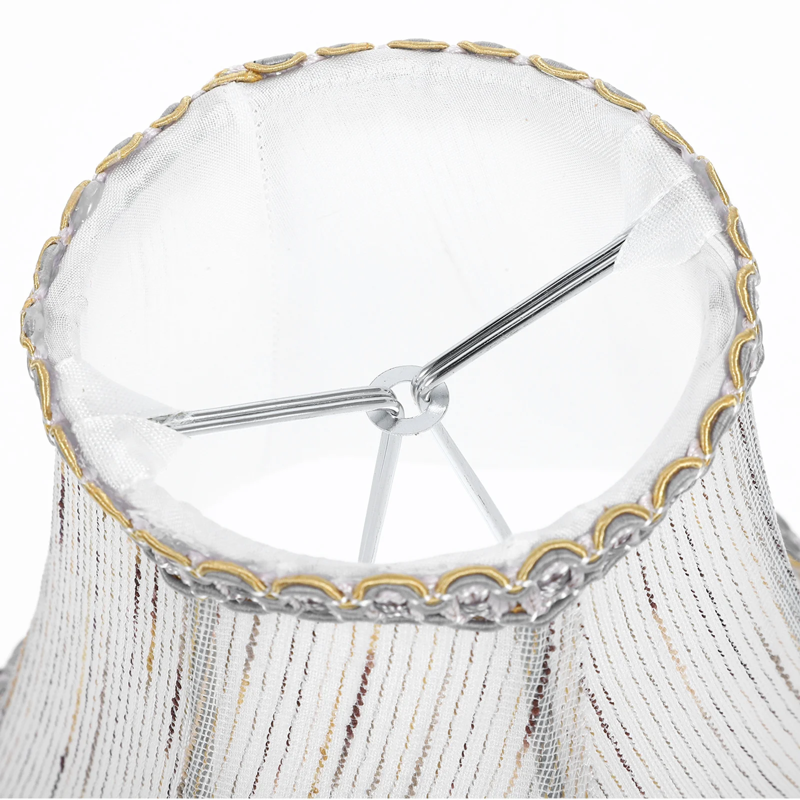 

Cloth Metal Pleated Lampshade Practical Replacement Lamp Shade for Bedroom Living Room Study Rustic Table Desk Floor