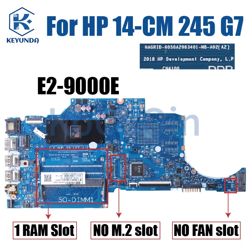 NEW For HP 14-CM 245 G7 Laptop Motherboard CPU EM900E L23389-601 6050A2983401 Notebook Mainboard Tested