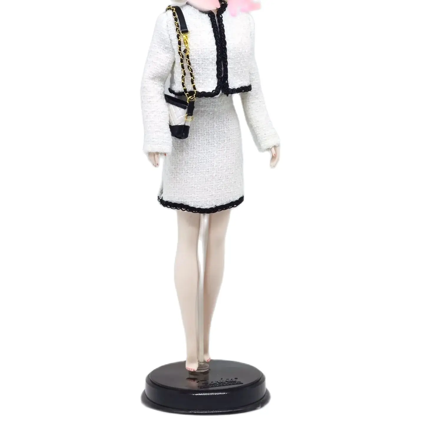 

BJD 1/6 Doll Clothes White-Black Set Dress, Fashion Women's Top Short Skirt Suit Free Shipping