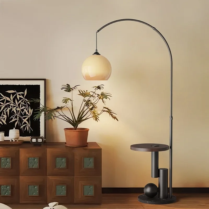 

Mid ancient style floor lamp with multi-functional storage, living room sofa, bedroom bedside, hotel decoration, atmosphere lamp