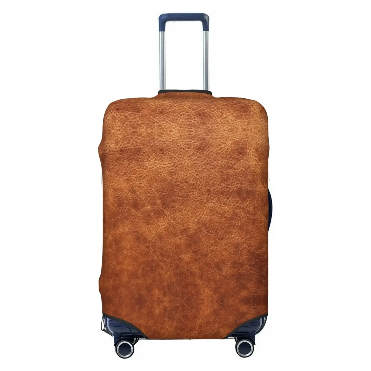 

Коричневый винтажный чехол для чемодана из искусственной кожи с цветочными узорами, моющийся, с текстурой под старину, защитный чехол для багажа