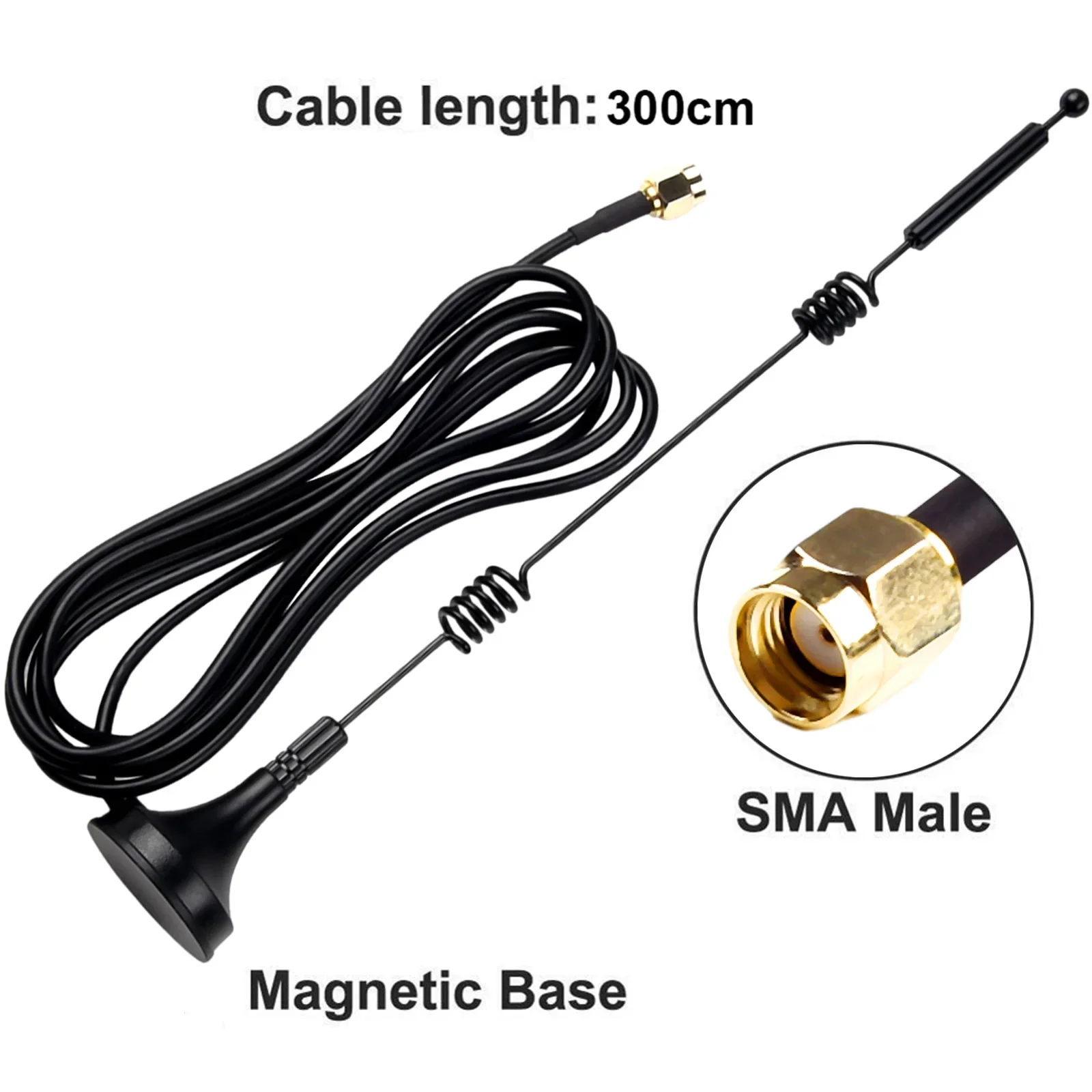 

1pc Antenna External 12dBi Dual Band 2.4G/5.8GHz Wireless WiFi Sucker Antenna SMA Male Magnetic BaseDouble Signal Antenna