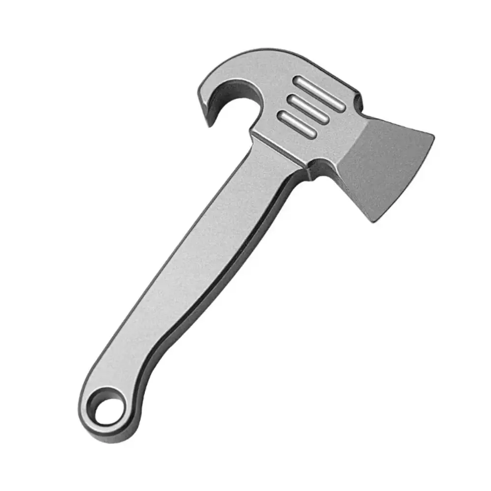 Apribottiglie in leghe di titanio Zaino anti-smarrimento Ciondolo Portachiavi con barra di leva Appeso Strumento multifunzionale durevole da campeggio