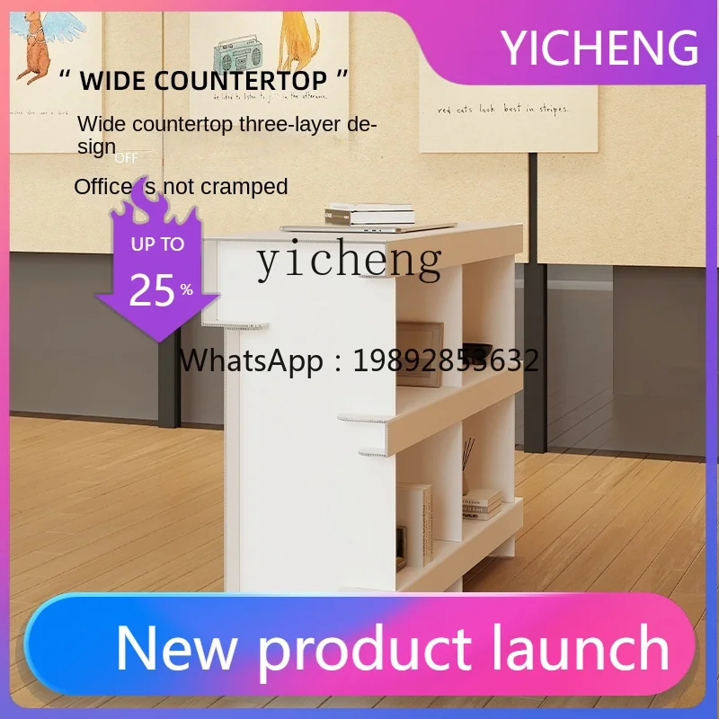 

LYY Front Desk Reception Desk Modern Simple Creative Small Exhibition Activities Cashier Bar Corrugated Paper