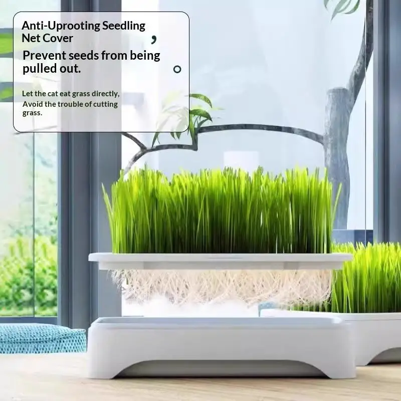 ●Pet Cat Grass Planting Basin Soilless Culture Wheat Seedling Pot Kitten Grass Hydroponic Device Horticultural Planting Pot