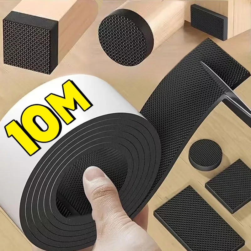 DIY Anti-slip Furniture Pads Mute Mats Bumper Damper Thick Non-Slip Pad Foot Cover Self Adhesive Table Chair Foot Protection Pad