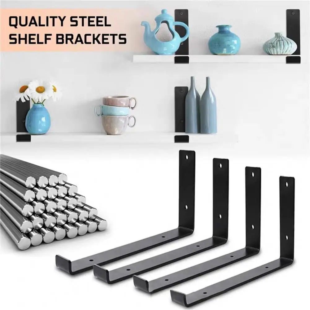 Wall-mounted Bookshelf Heavy Duty L-shaped Bracket Iron Wall Triangle Bracket Decorative Hanging Stand Modern Storage Holder