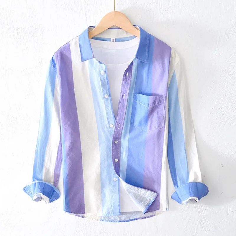 Men's Casual Colorblock Patchwork Long Sleeve Slim Fit Shirt 2023 Cleanfit  Collar PU Leather Thickened Fleece Lined
