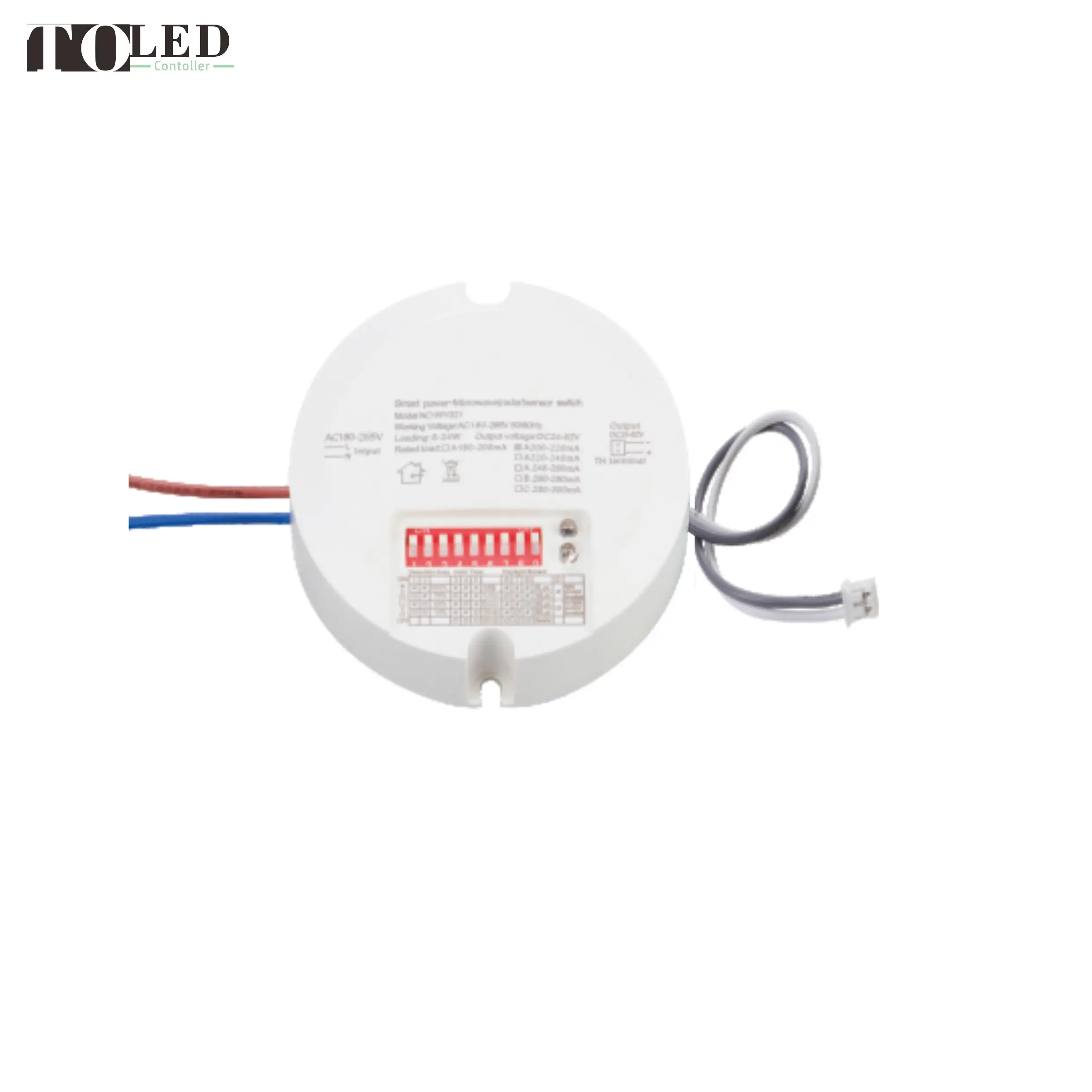 Constant Current AC to DC24v-82v 8-24w Microwave(Radar)Sensor Switch Smart Power Mini Round LED Driver Switching Power Supply