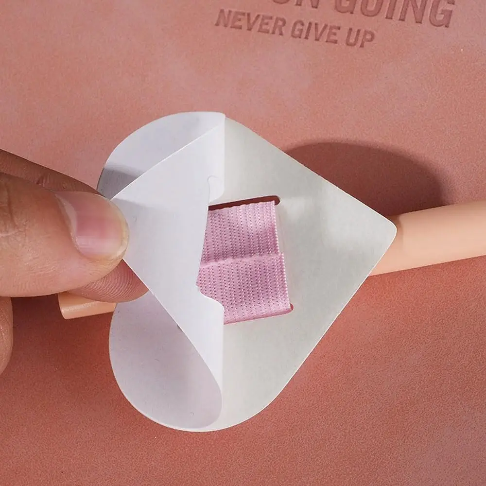 2 Buah Set Tempat Pena Bentuk Hati - Tempat Pena Elastis Berperekat Warna-warni untuk Buku Catatan, Tablet, Alkitab - Tempat Pensil Lucu