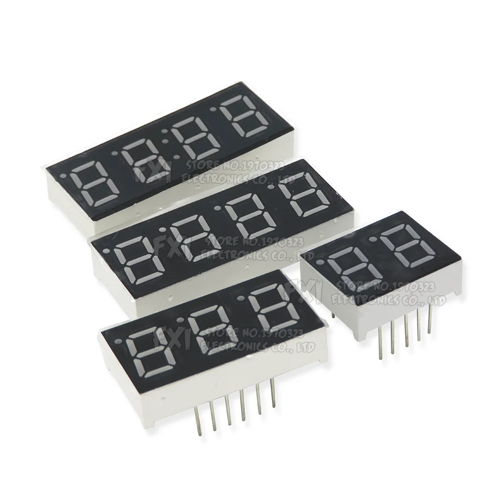 5PCS 0.36inch LED display 7 Segment 1 Bit/2 Bit/3 Bit/4 Bit Digit Tube Red Common Cathode / Anode Digital 0.36 inch led