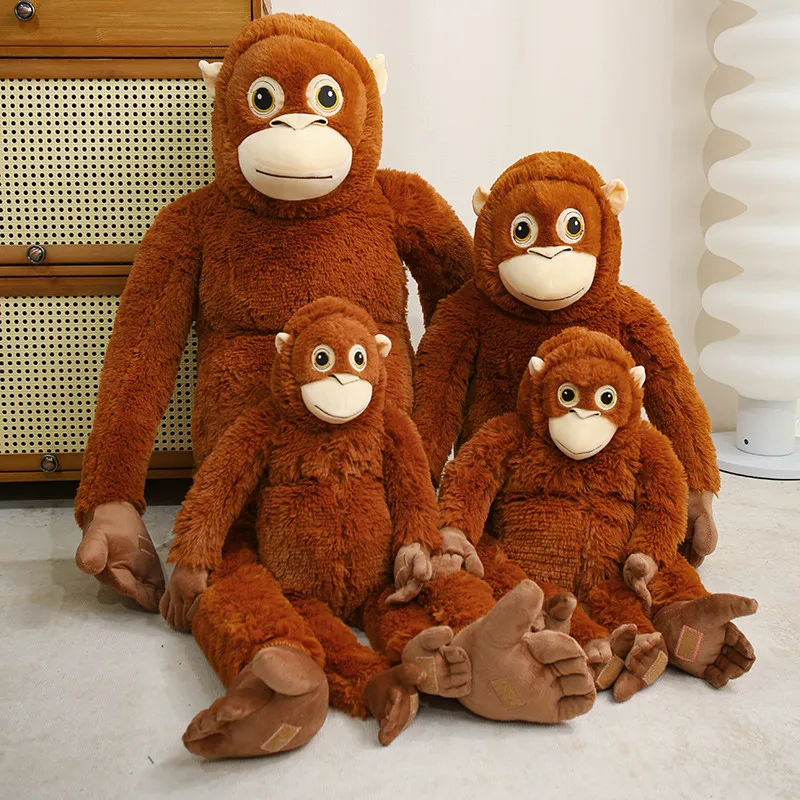 30-90cm Cute Long Arms Punch Monkey Plush Doll Backpack Simulation Gorilla Animal Stuffed Toy Home Decor Gift For Children