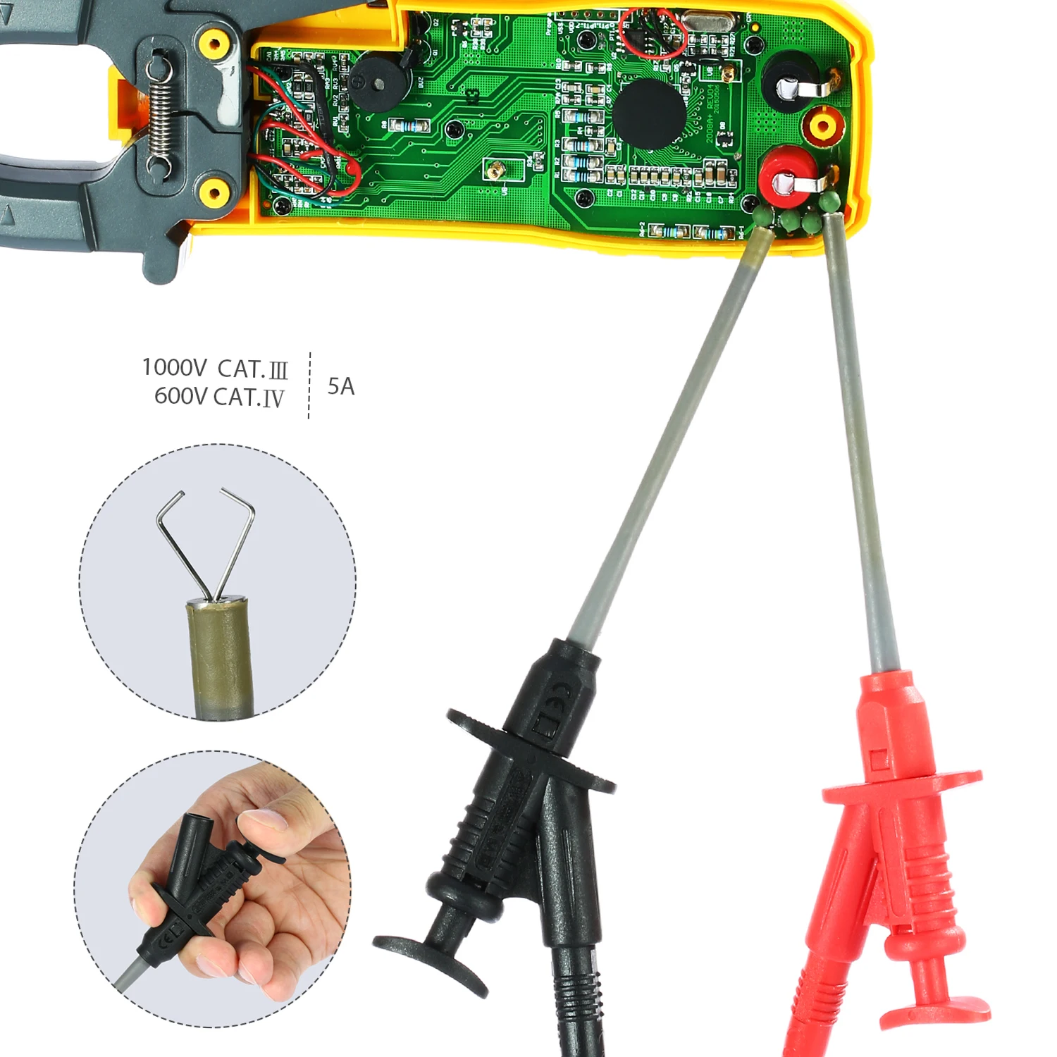 

MK30 21pcs Electronic Test Lead Kits Multimeter Lead with Alligator Clips Replaceable Probes Tips Accessories Kit