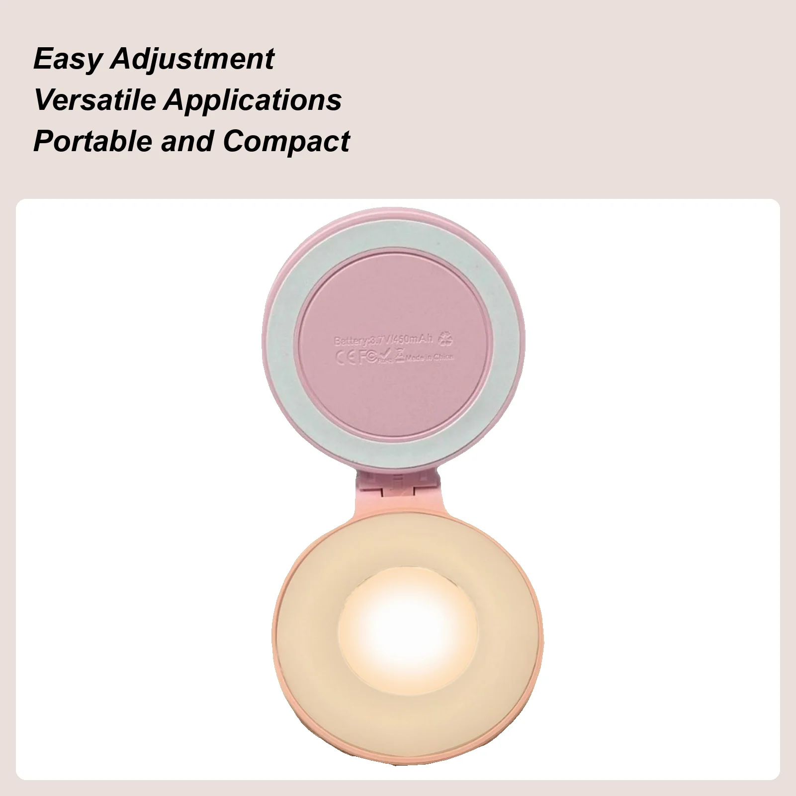

Magnetic Selfie Light Magnetic Portable Phone Light 360 Degree Adjustable Lamp With Mirror For Conference Video Recording Makeup