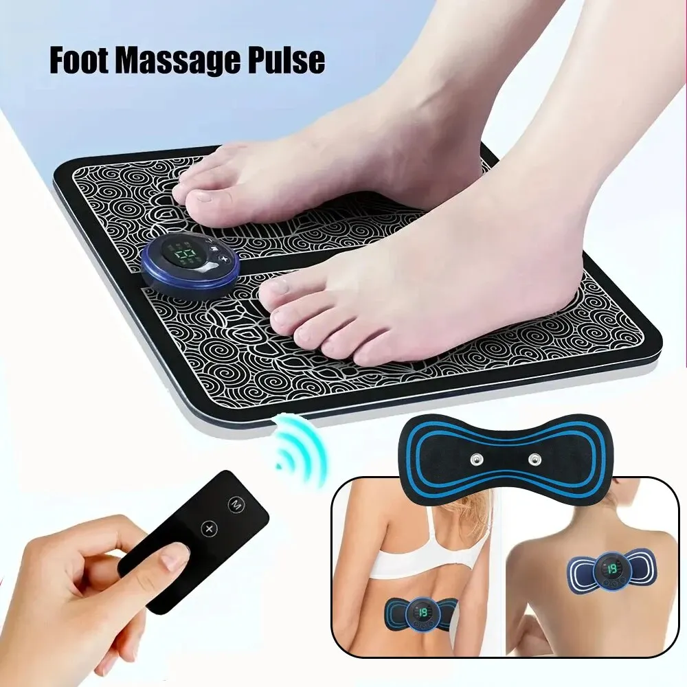 EMS Electric Foot Massager Pad Pulse Massage Patch Relief Pain Relax Feet Neck Back Acupoints Massage Improve Blood Circulation image 2