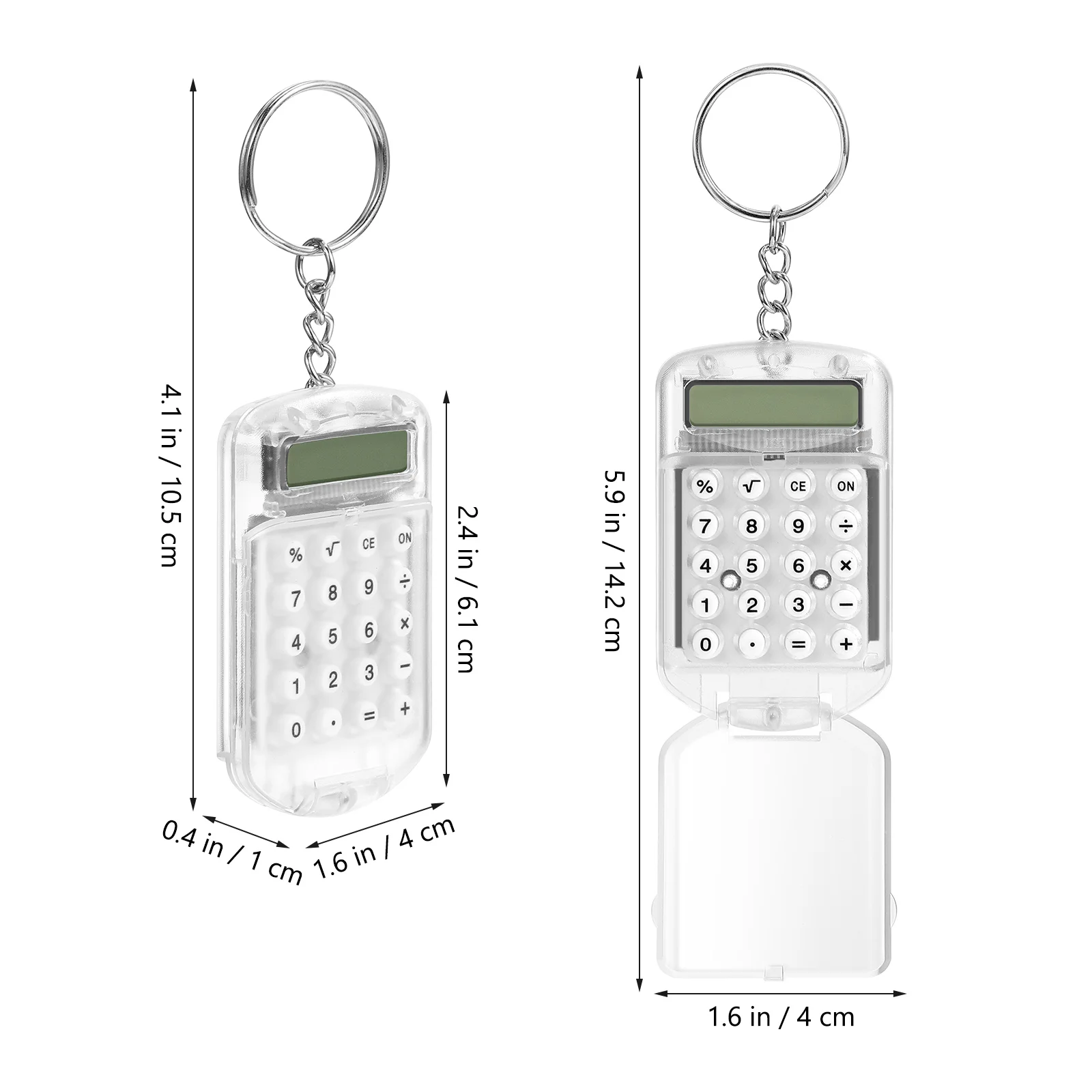 3 Pcs Mini Calculator Pocket for Nurses Tiny Keychain Micro Small Electronic Bulk Keychains Travel