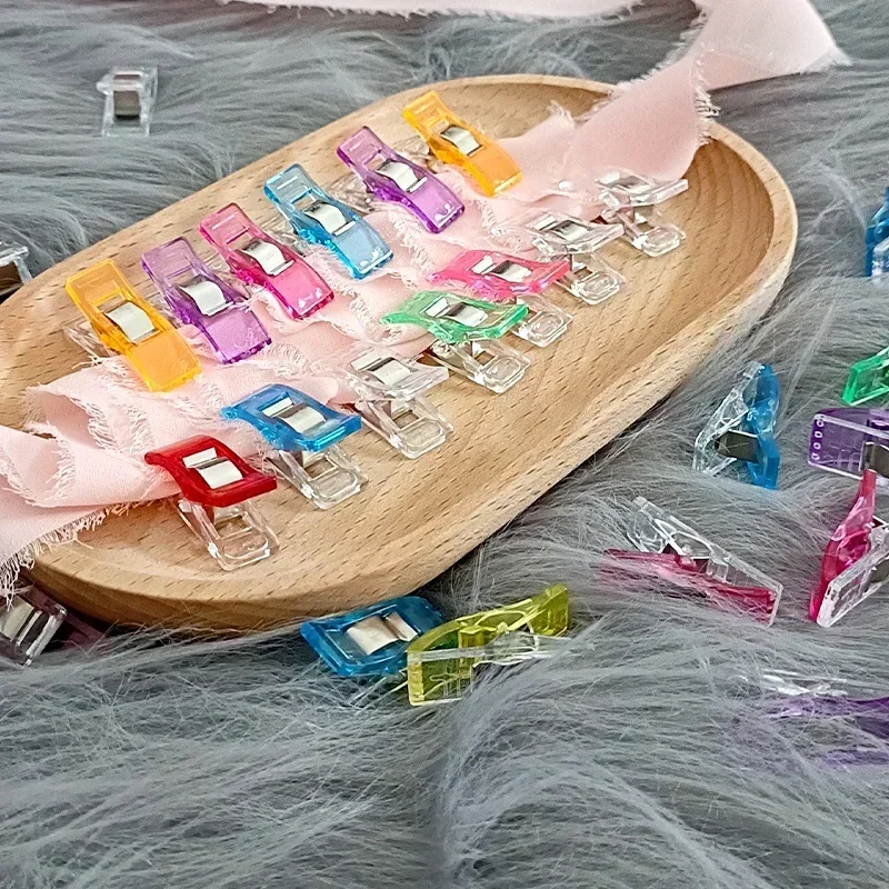 25/50/100 pezzi Clip per cucire plastica fai da te artigianato uncinetto Clip per abbigliamento per maglieria colori assortiti Clip per Quilting per