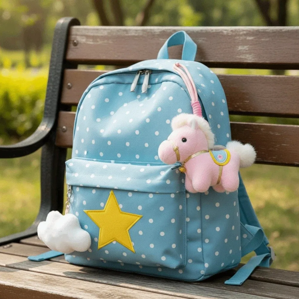 

Creative Plush Horse Keychain Cute Mascot Dolls Zodiac Pony Figurine Soft Stuffed Animal Cartoon Steed Doll Car Decoration