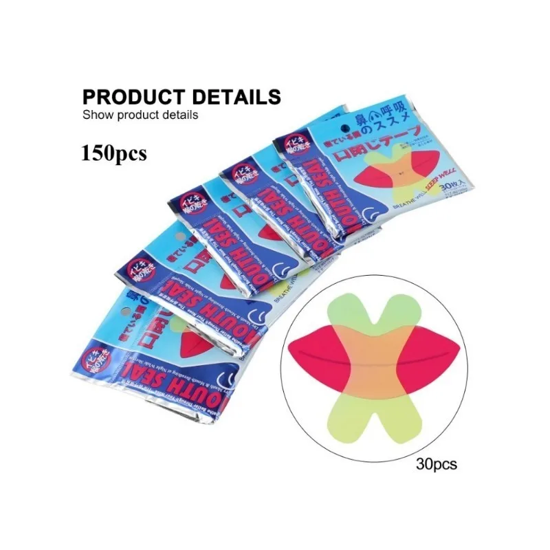 150PCS Breath Mouth Strips Aid Stop Snoring Nose Patch Good Sleeping Easier Better Breathe HealthCare No Noise Mouth Seal