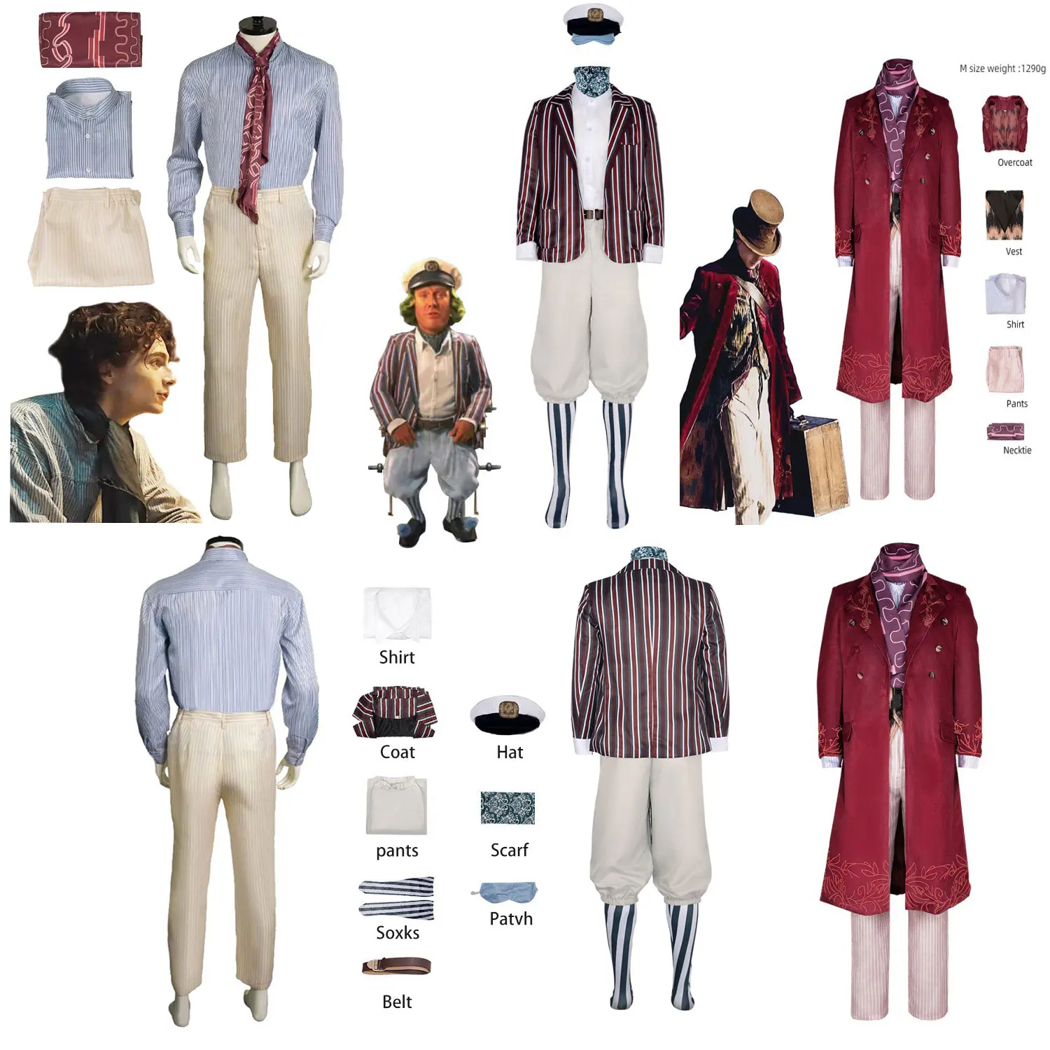 Wonka cosplay Willie Wonka cosplay Charlie Oppelenpa and chocolate factory cosplay  clothing