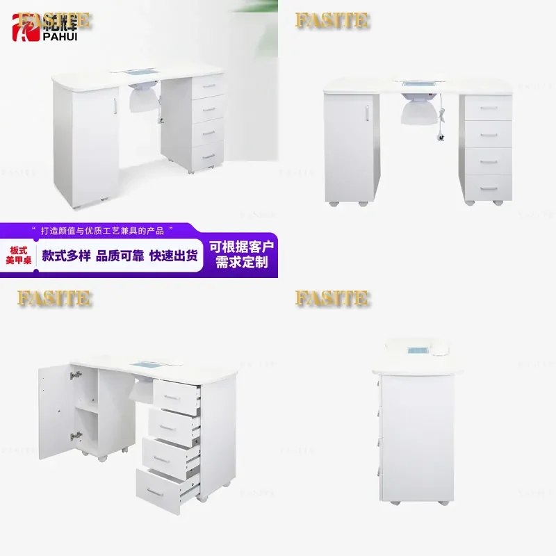 For Manicure Table with Vacuum Cleaner and Fan Nail Desk Storage Beauty Station Hand Rest Pillow Plate Type Wholesale