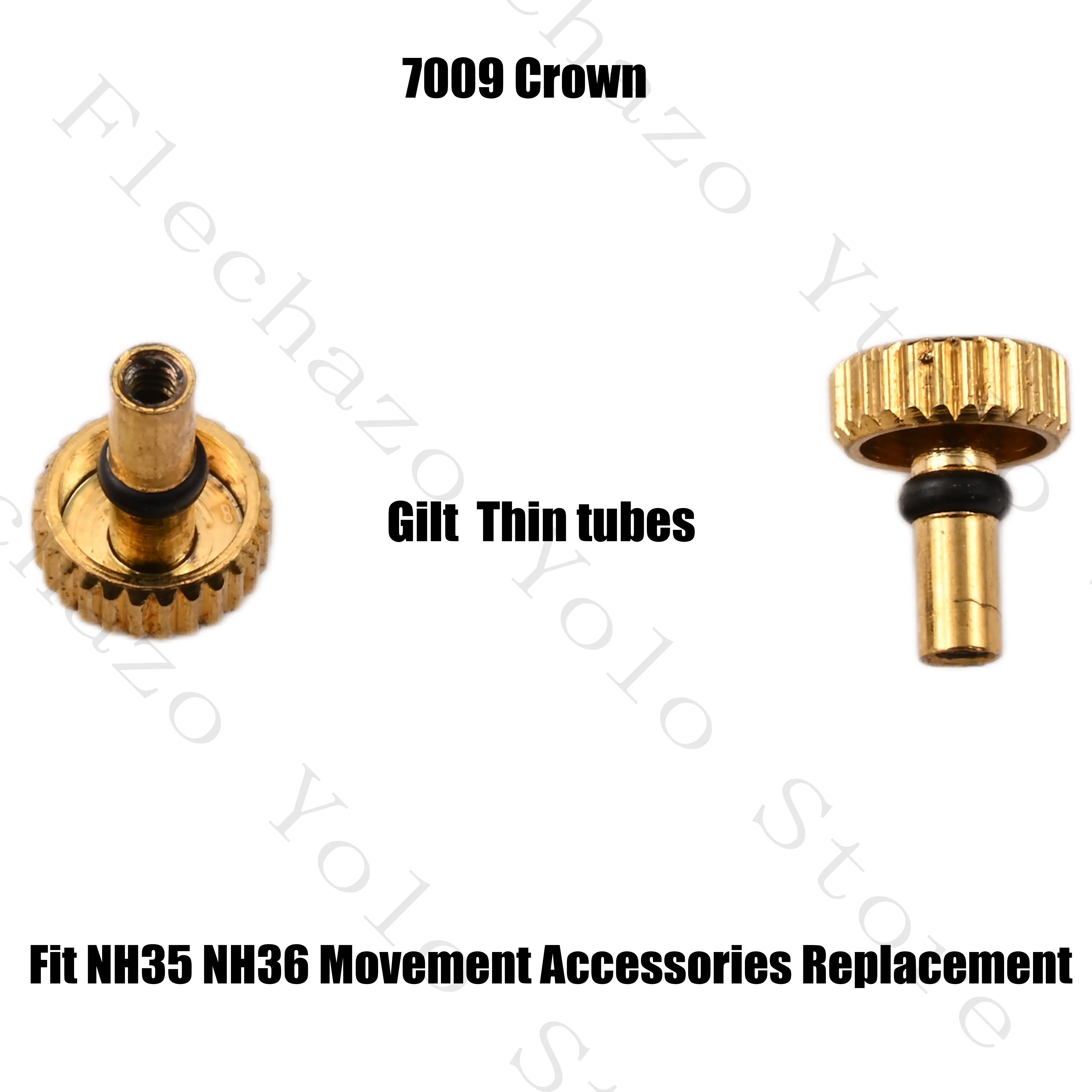 Watch Stainless Steel Crown Fit NH35 NH36 Movement Accessories Replacement Spare Parts For Seiko7009 Watch Modified Part Replac