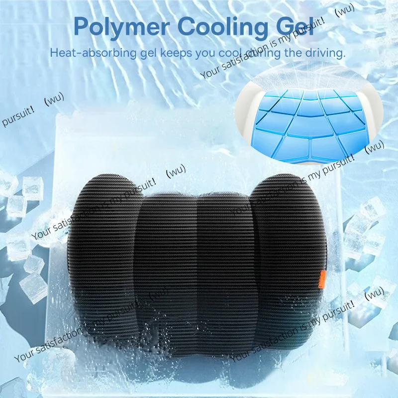 Car headrest neck and waist pillow, cold gel, breathable memory cotton, ergonomic design