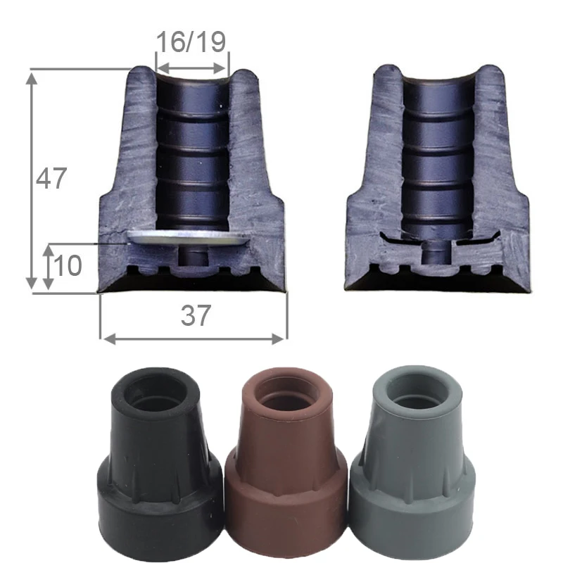 Rubber Feet Cane Tips Trekking Pole Foot Covers Hiking Stick