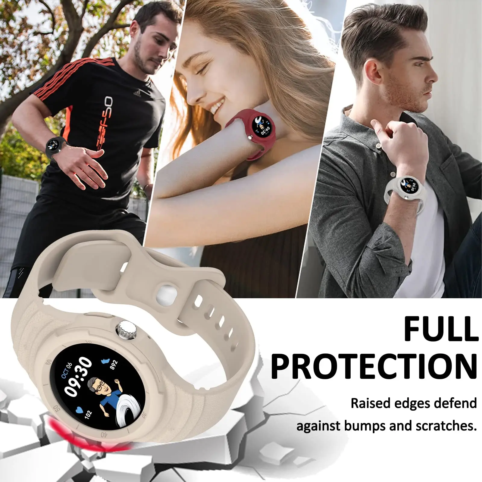 Case+Silicone For Pixel Watch 2 Band Accessories Sport Smartwatch Integrated wrist Bracelet Correa Belt Google Pixel Watch strap image 3