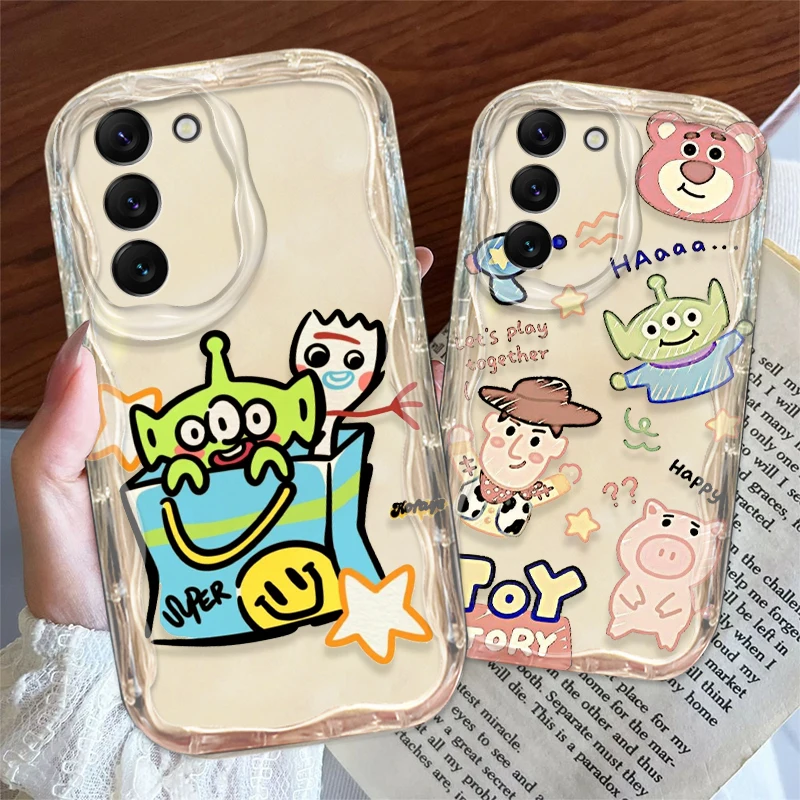 Toy Story Buzz Lightyear Alien Cover For S21 S23 S24 Ultra Plus FE A55 A35 A25 A05S A54 A53 A52 A33 A32 Wave Oil Phone Case