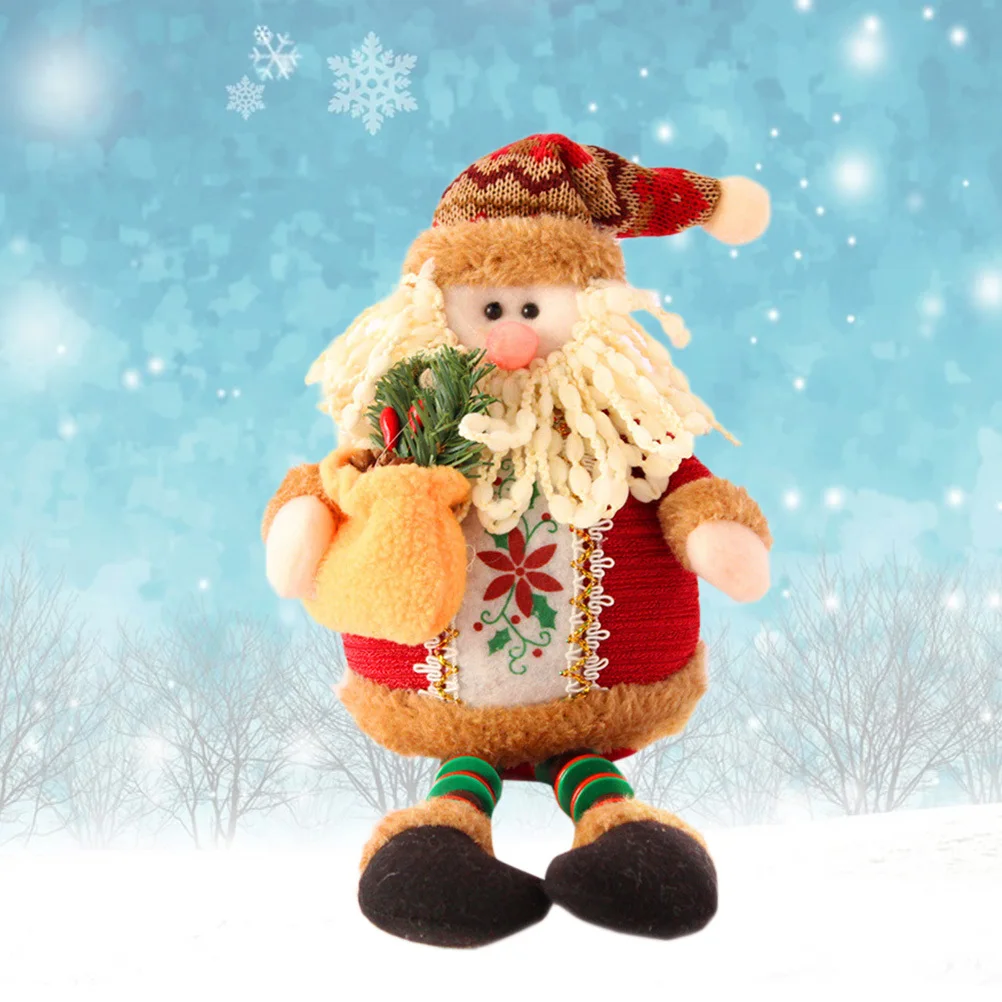 

Christmas Oldman Sitting Ornament Lint Material Decoration for Home Store Shopwindow Office Bars Christmas Tree Hanging Drop